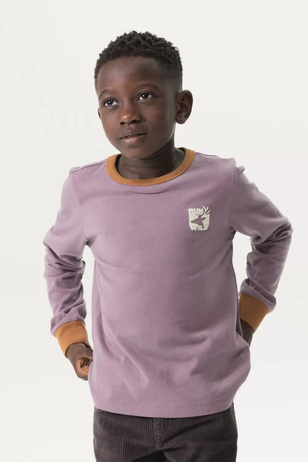 Kids Sissy-Boy T-Shirts En Polo'S>Paars Longsleeve T-Shirt Met Print