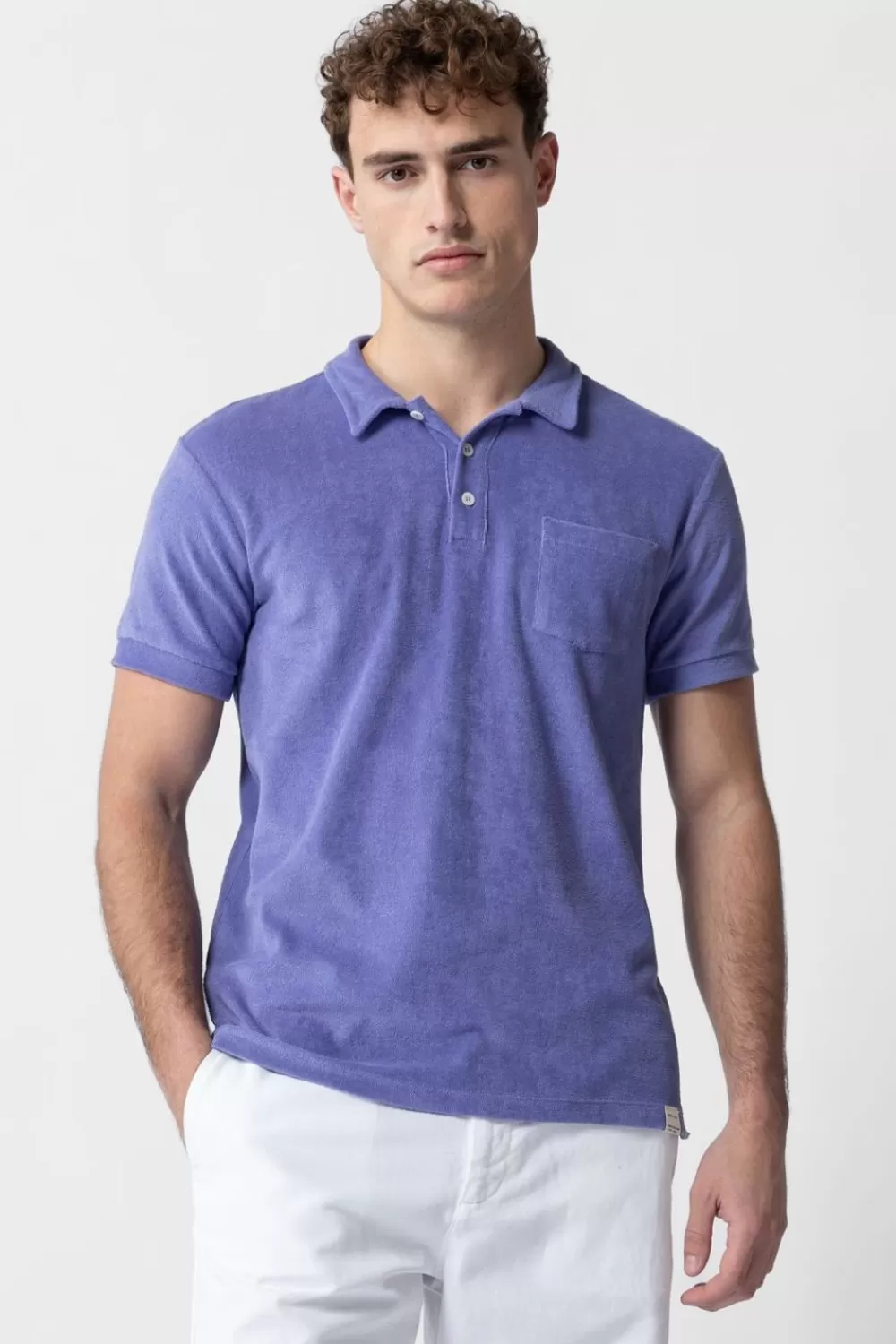Heren Sissy-Boy T-Shirts>Paarse Badstof Polo