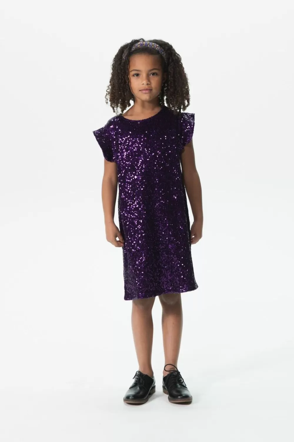 Kids Sissy-Boy Jurken>Paarse Jurk Met Pailletten