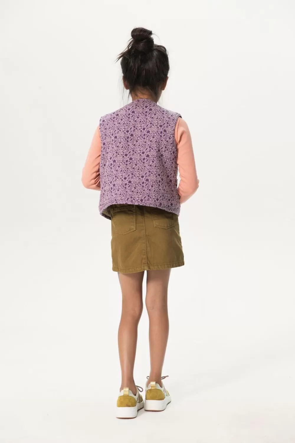 Kids Sissy-Boy Blazers, Jasjes & Gilets>Paarse Reversible Gilet Met Print En Lichte Padding