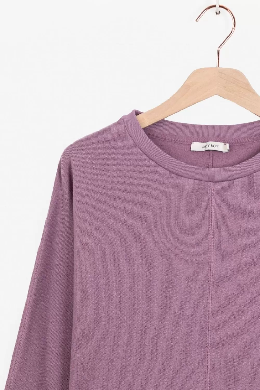 Dames Sissy-Boy Truien En Vesten>Paarse Sweater Met Driekwart Vleermuismouwen