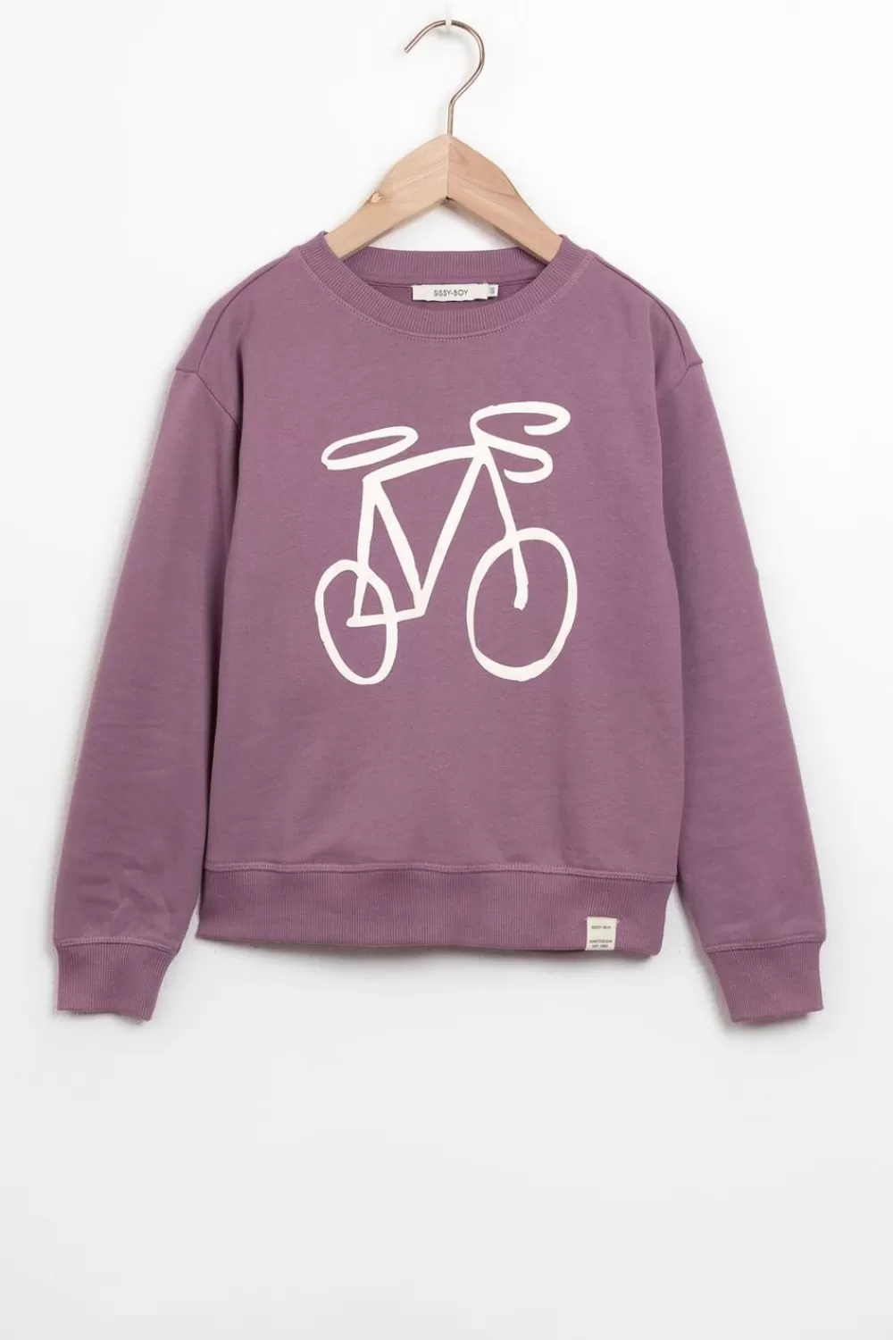 Kids Sissy-Boy Truien En Vesten>Paarse Sweater Met Fiets
