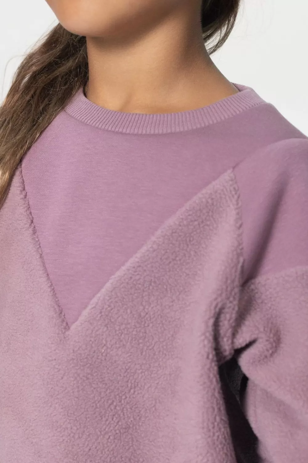Kids Sissy-Boy Truien En Vesten>Paarse Sweater Met Teddy