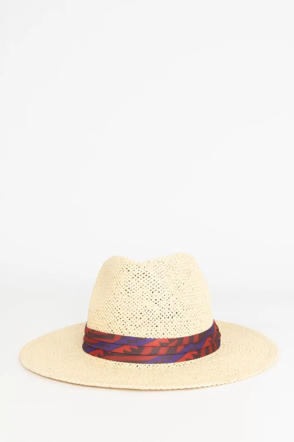 Dames Sissy-Boy Hoeden En Petten>Panama Strohoed Met Multicolour Band