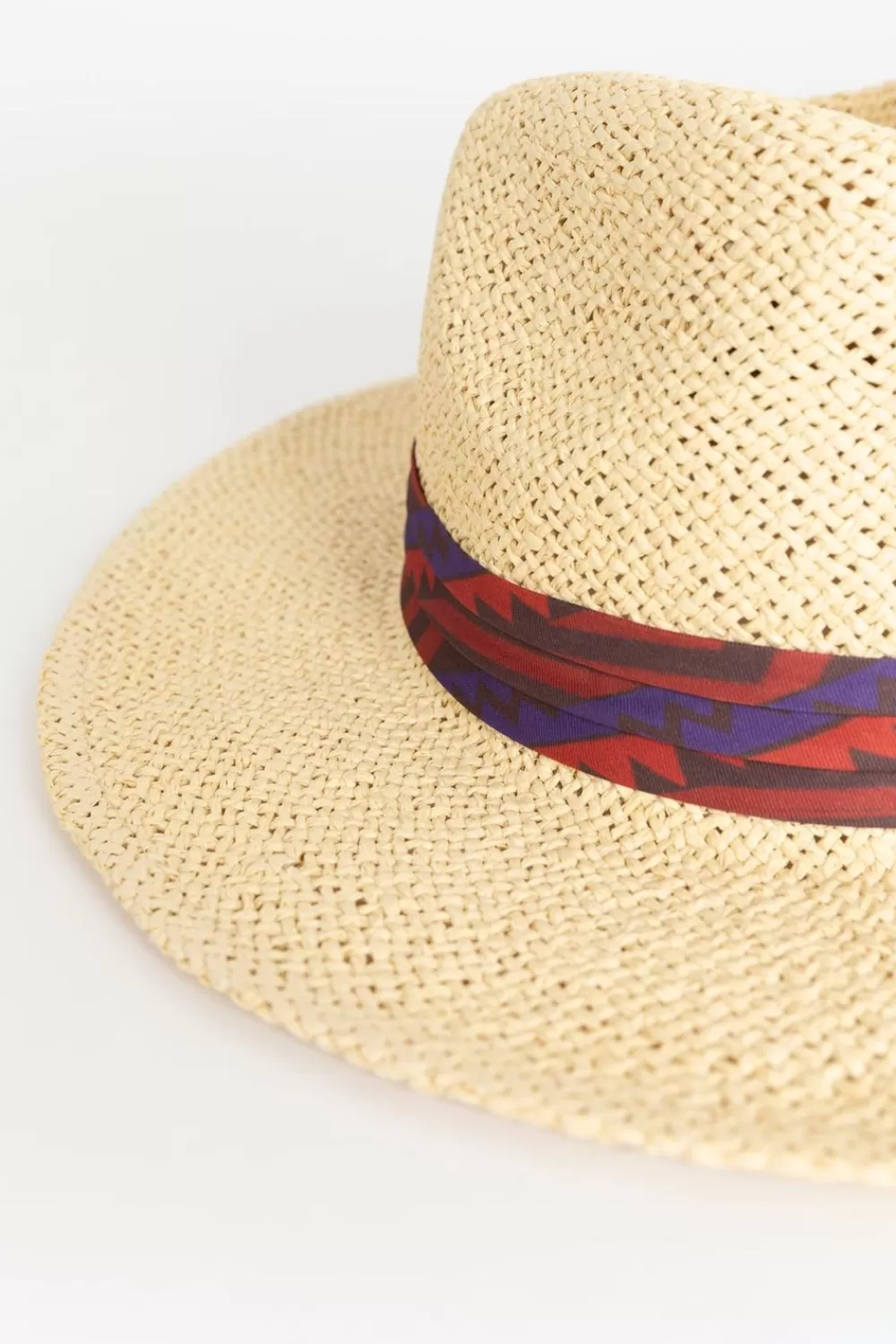 Dames Sissy-Boy Hoeden En Petten>Panama Strohoed Met Multicolour Band