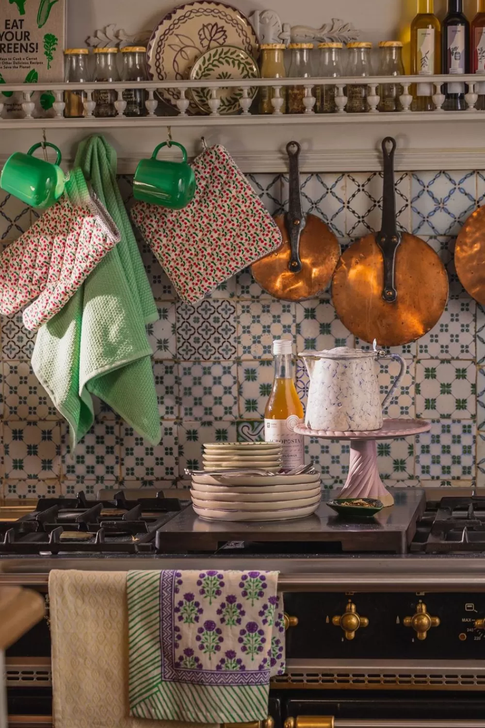 Sissy-Boy Keukentextiel>Pannenlap Met Kersenprint