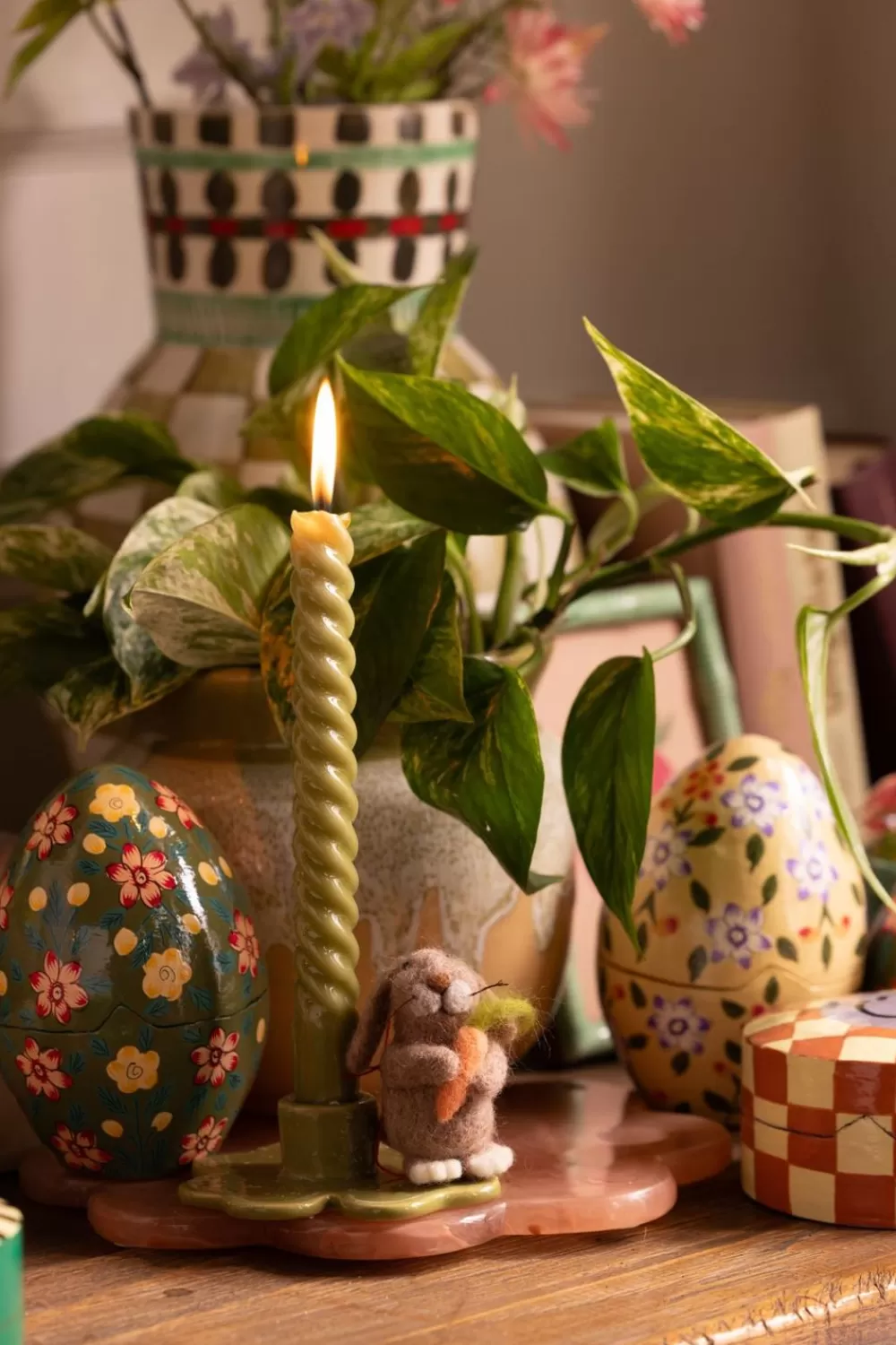 Sissy-Boy Woonaccessoires>Papier Mache Paasei Doosje Met Bloemenprint