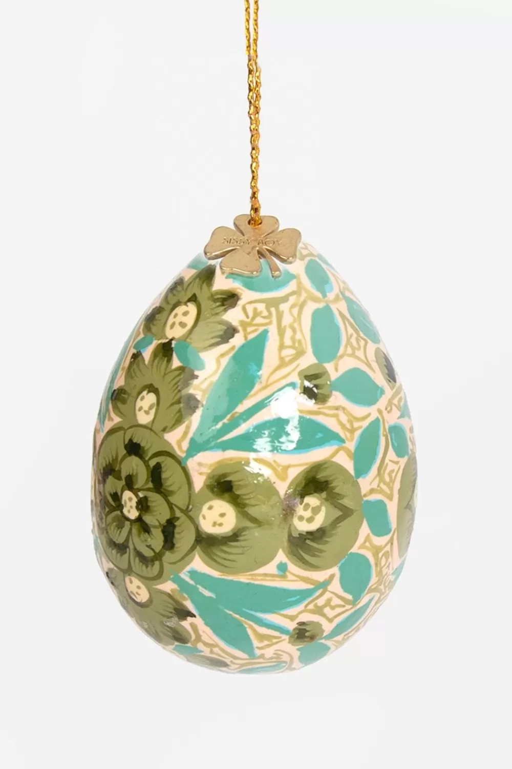 Sissy-Boy Woonaccessoires>Papier Mache Paasei Met Bloemenprint (7 Cm)