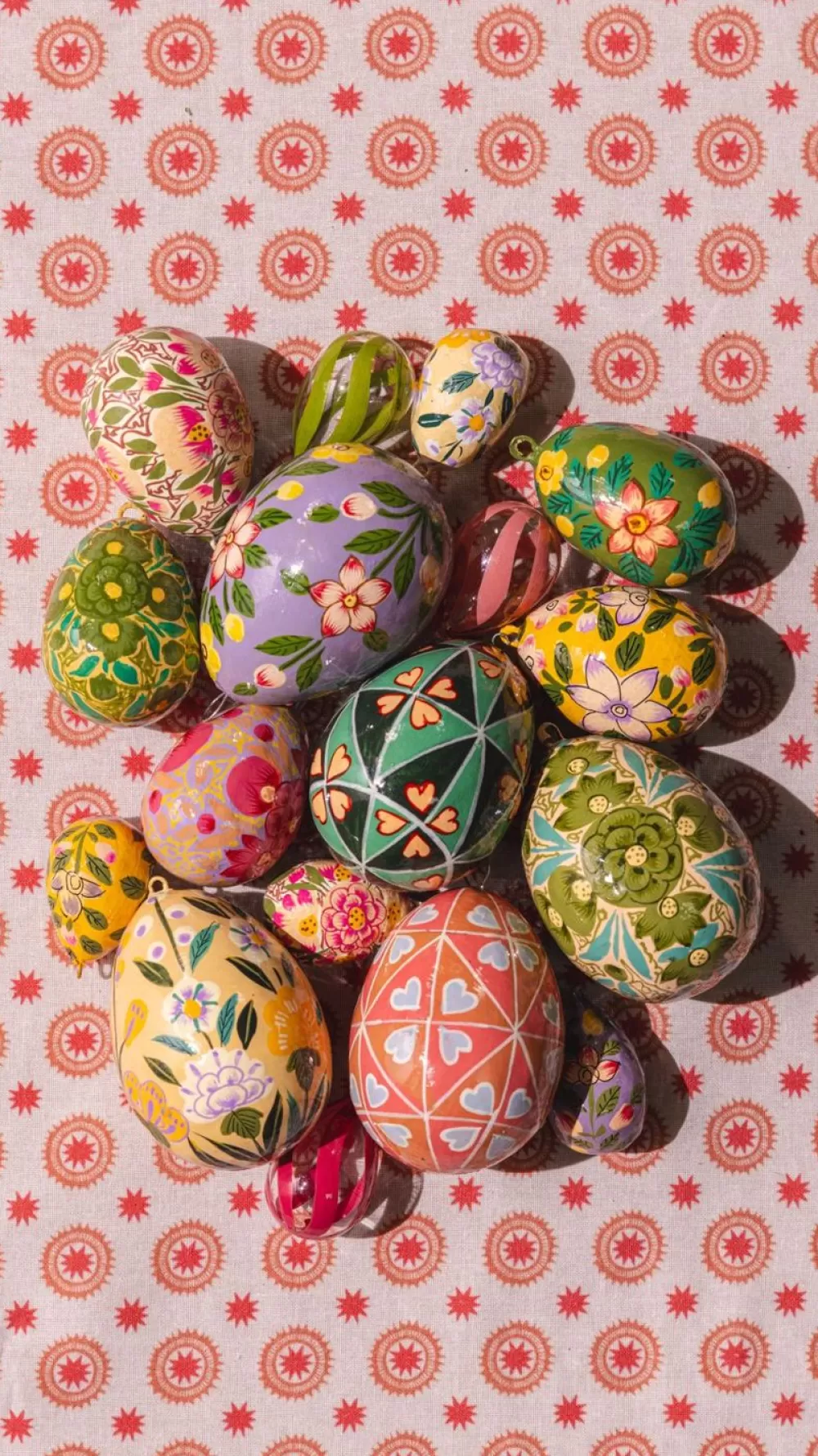 Sissy-Boy Woonaccessoires>Papier Mache Paasei Met Bloemenprint (7 Cm)