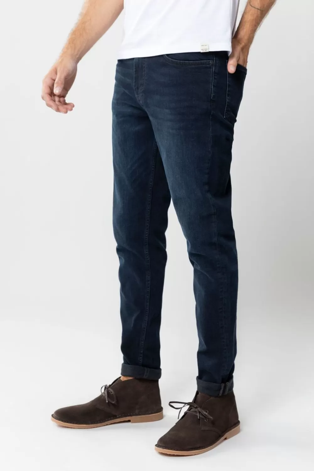 Heren Sissy-Boy Broeken>Porter Blue Black Slim Fit Jeans
