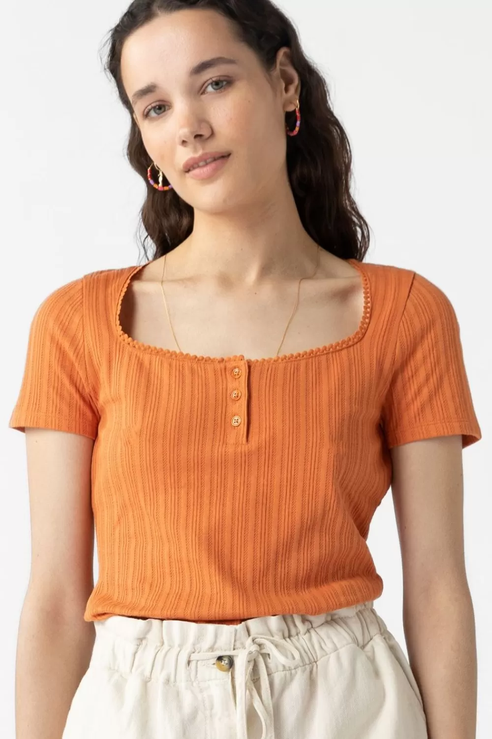 Dames Sissy-Boy T-Shirts En Tops>Rib Jersey T-Shirt