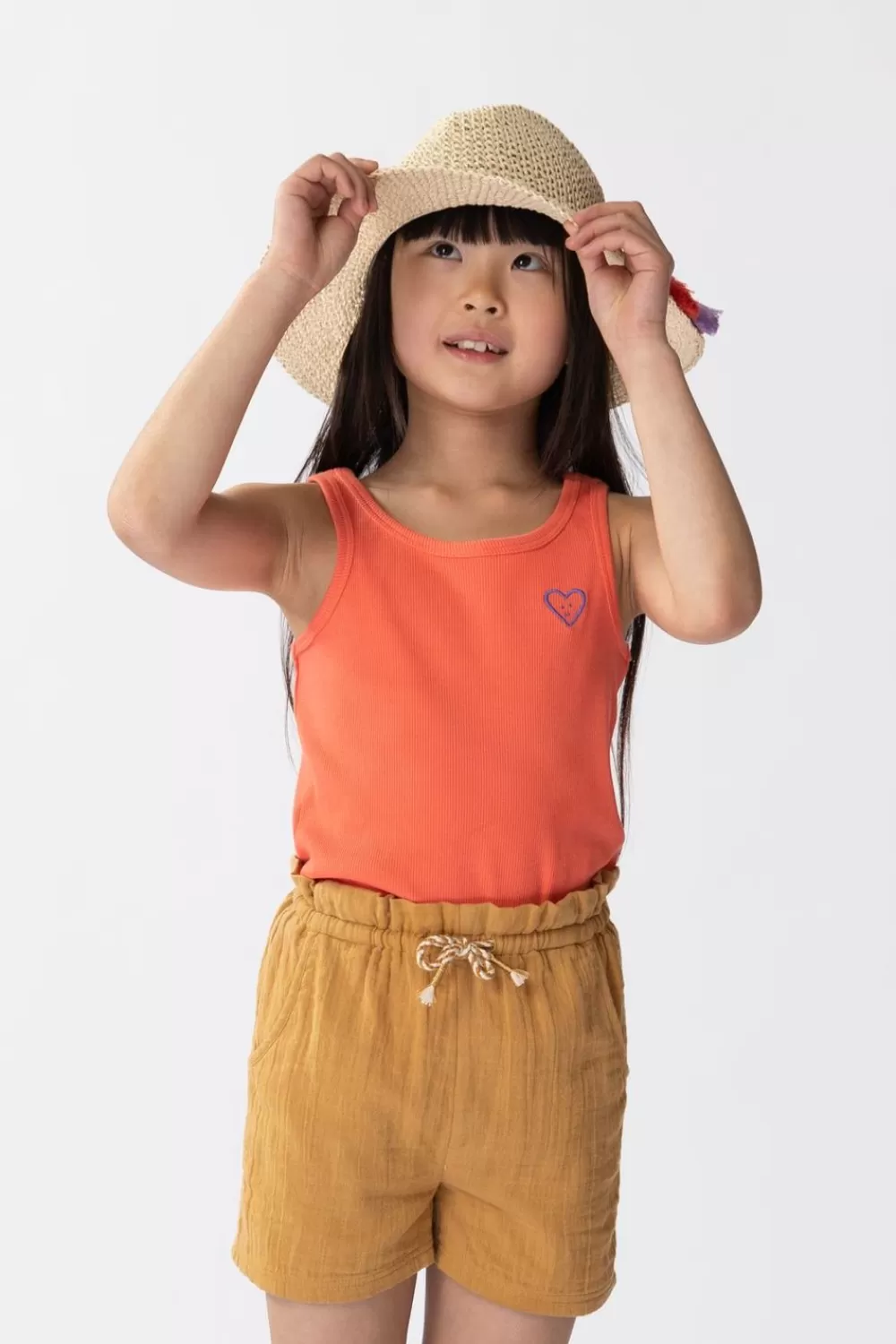 Kids Sissy-Boy T-Shirts En Tops>Rib Singlet Met Borduursel