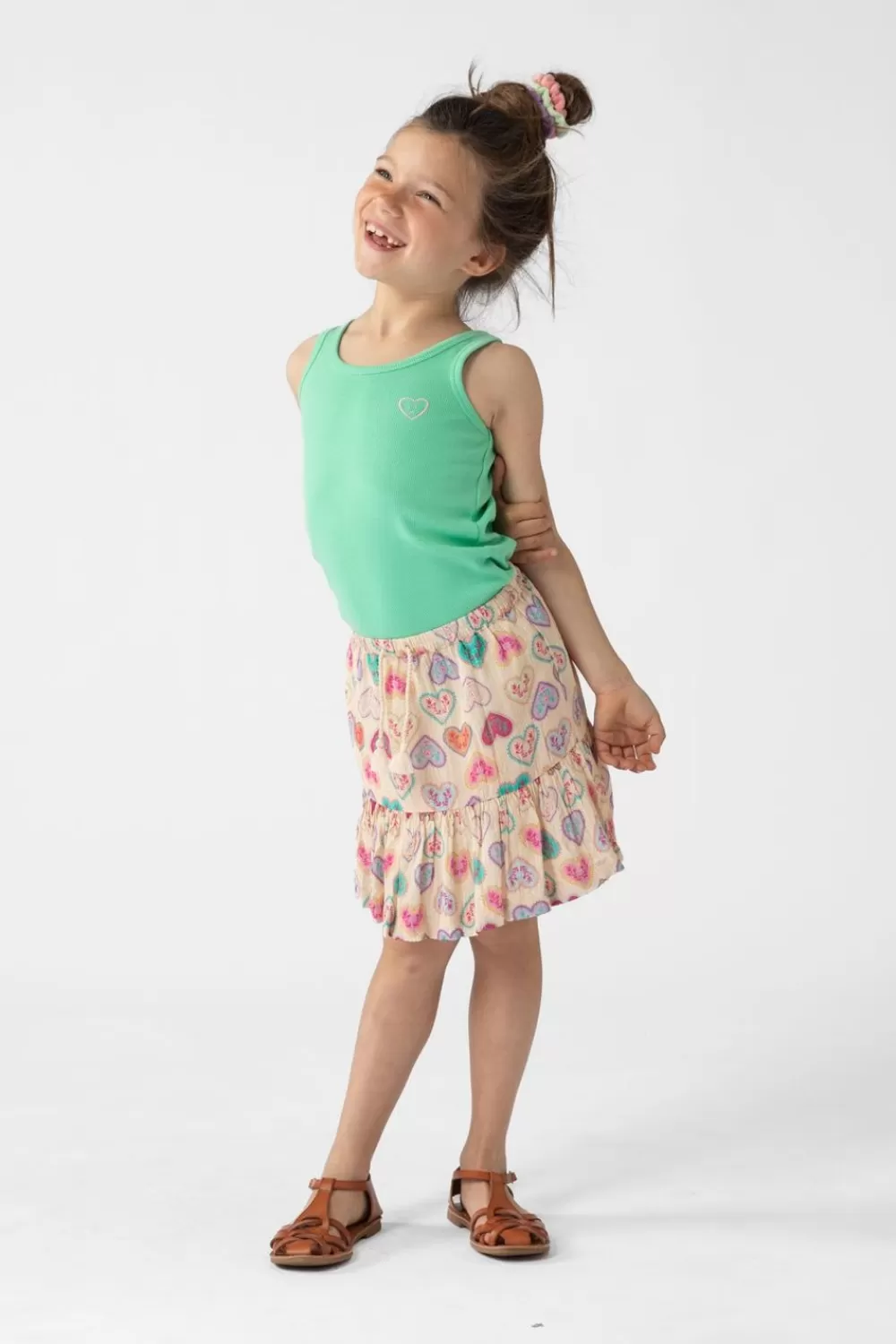 Kids Sissy-Boy T-Shirts En Tops>Rib Singlet Met Borduursel