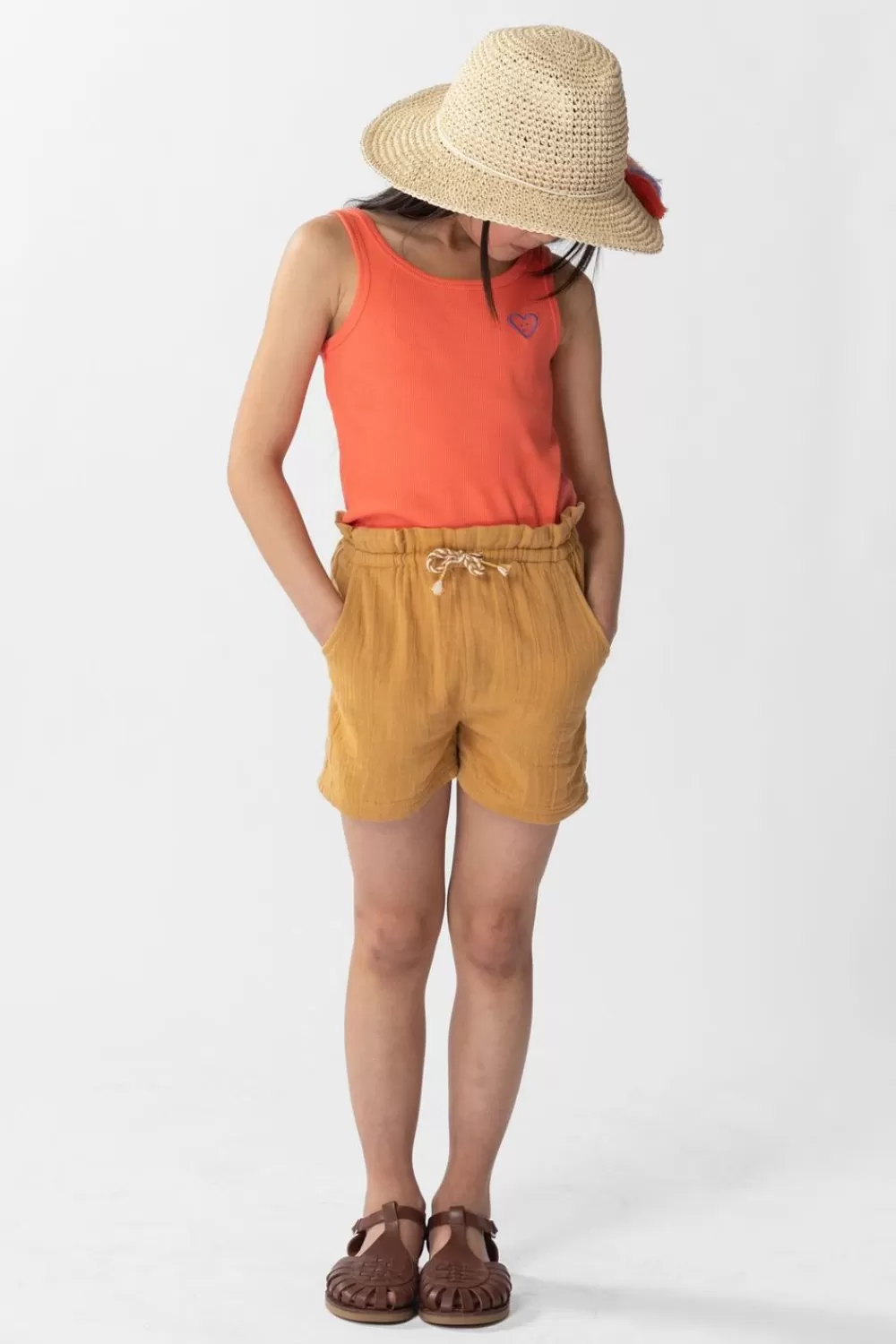 Kids Sissy-Boy T-Shirts En Tops>Rib Singlet Met Borduursel