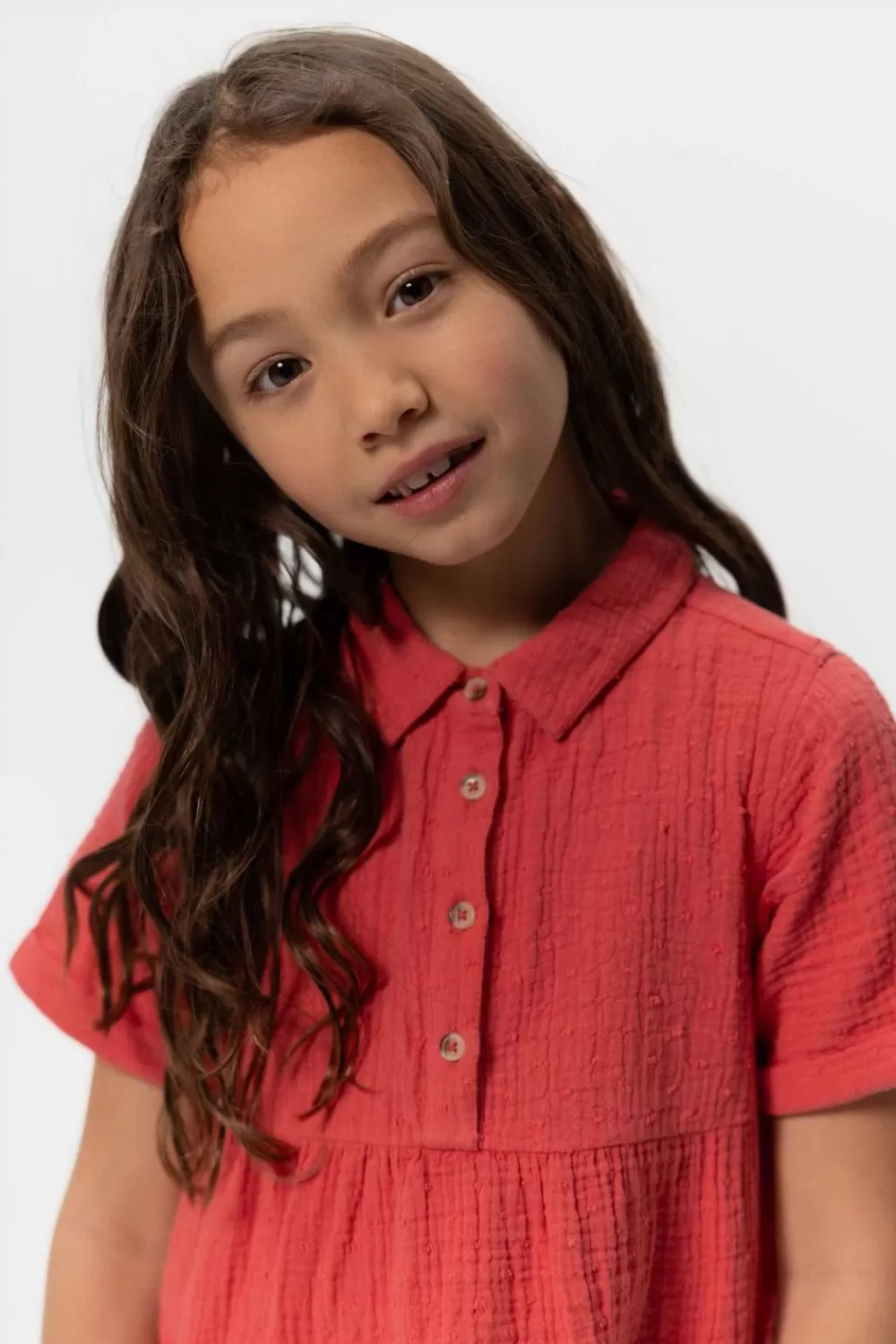 Kids Sissy-Boy Jurken>Rode Jurk Met Polokraag
