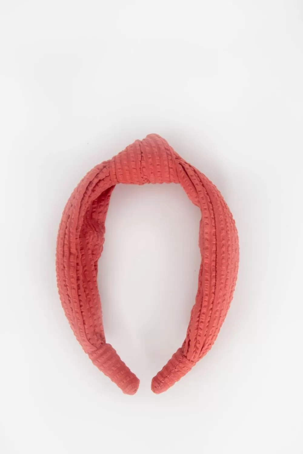 Kids Sissy-Boy Accessoires>Rode Seersucker Haarband Met Knoopdetail