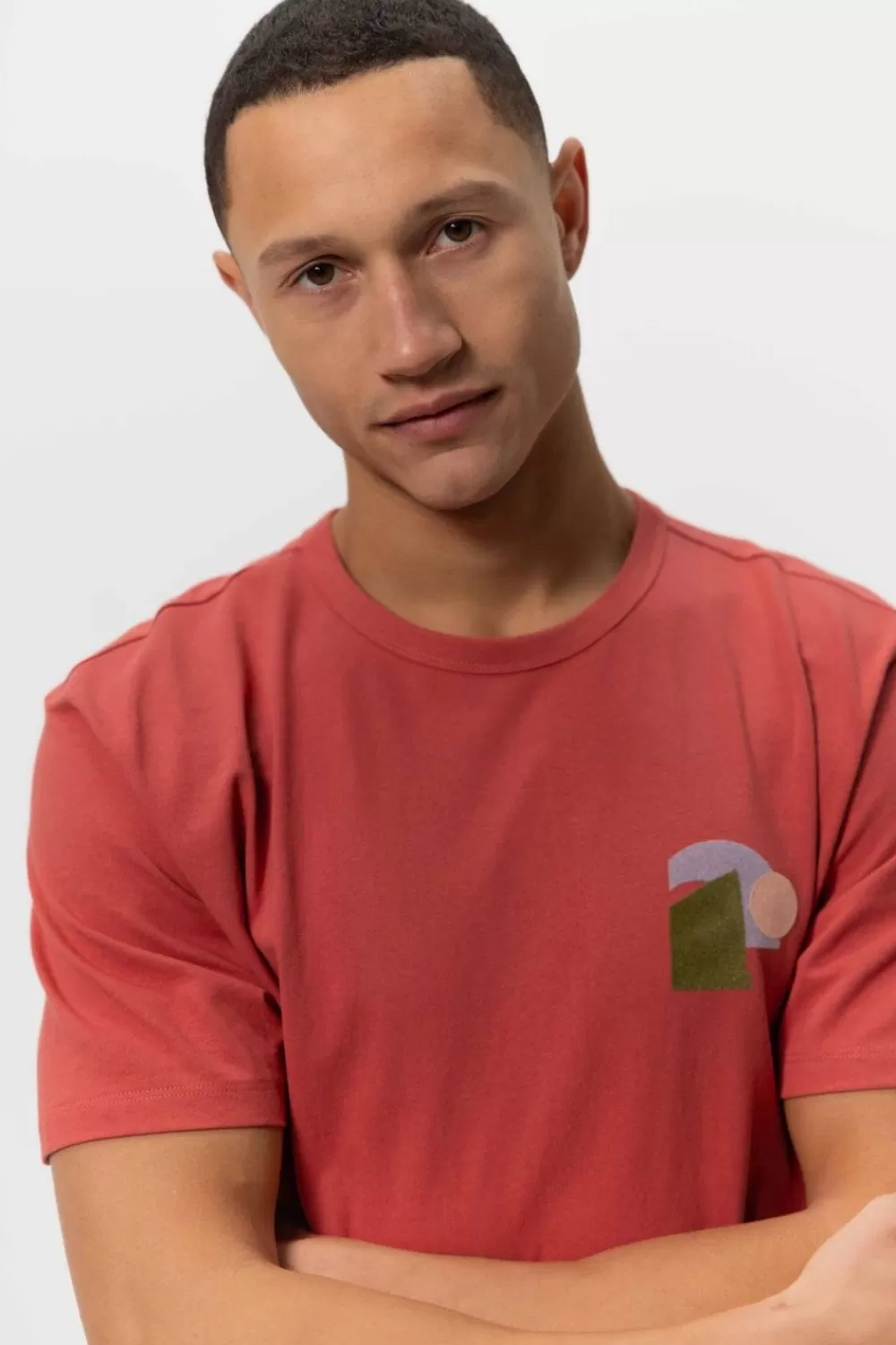 Heren Sissy-Boy T-Shirts>Rood T-Shirt Met Artwork