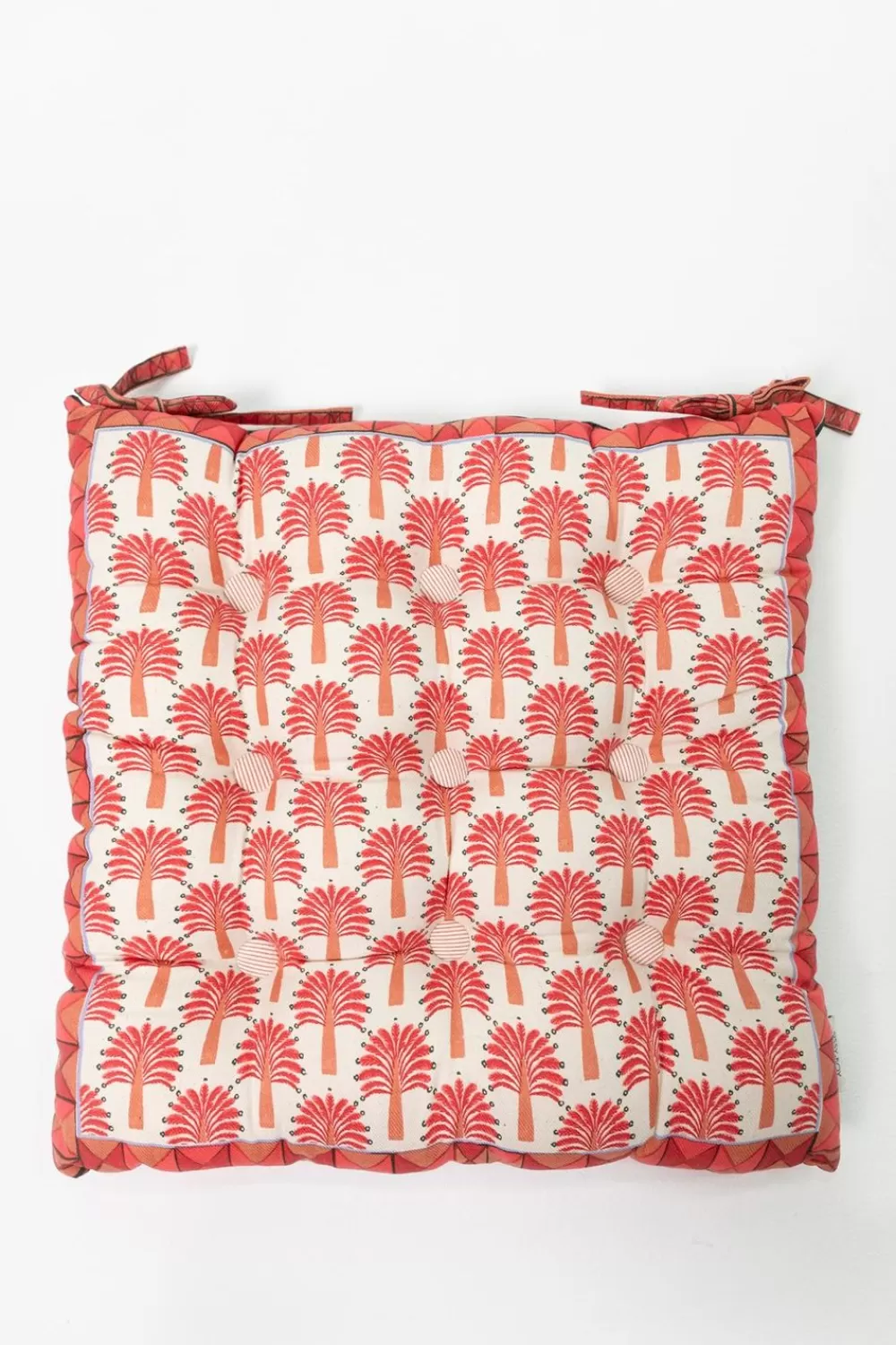 Sissy-Boy Kussens>Rood Tuinkussen Met Palmboom Print