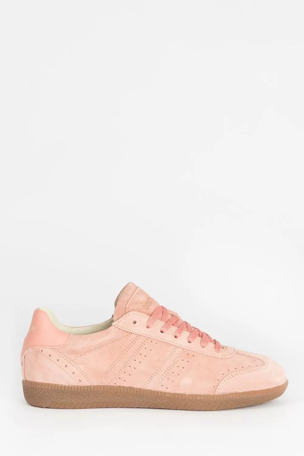Dames Sissy-Boy Schoenen>Roze Lage Suede Sneakers Met Gum Zool