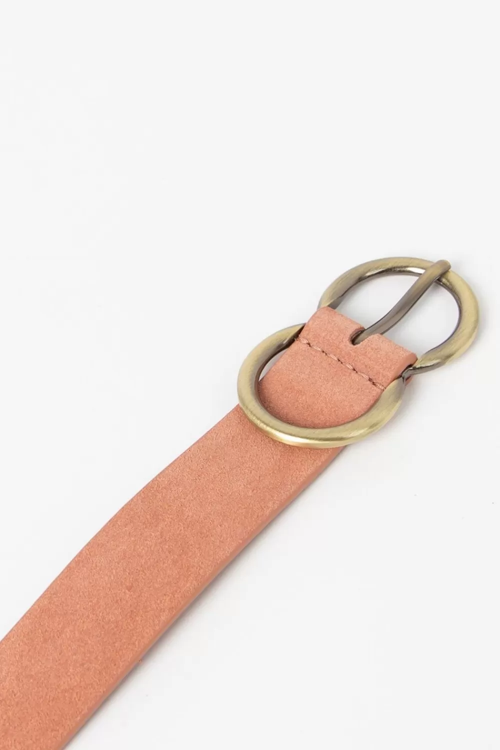 Dames Sissy-Boy Riemen>Roze Suede Riem Met Ronde Buckle