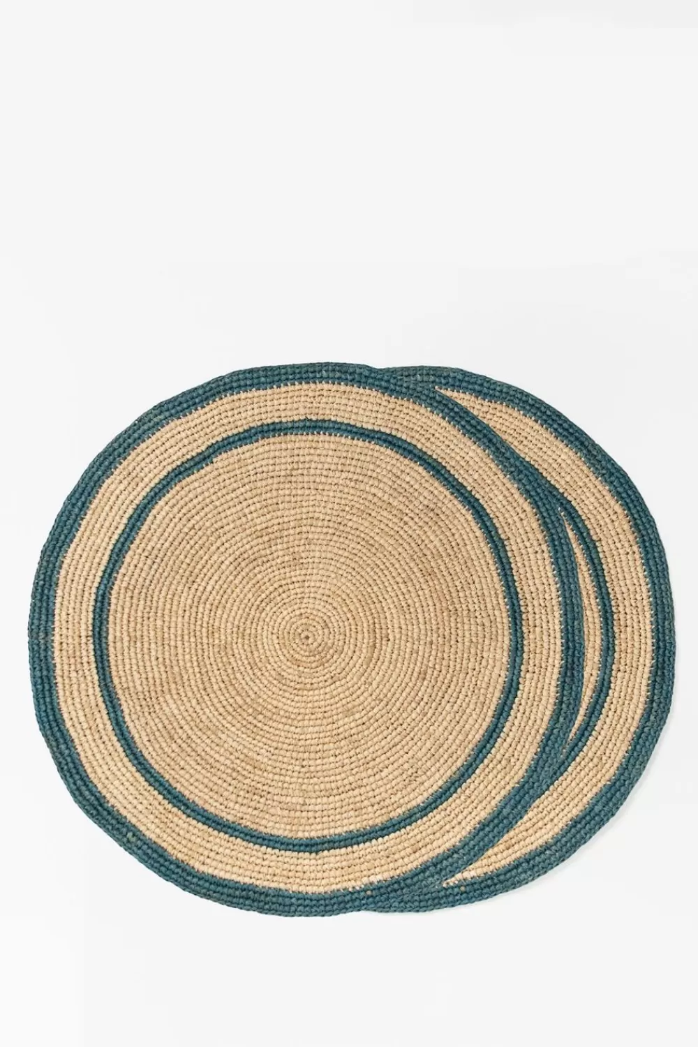 Sissy-Boy Keukentextiel>Set Van 2 Blauwe Raffia Placemats