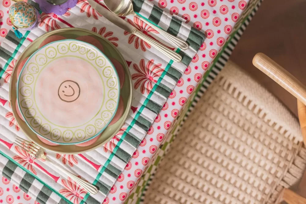 Sissy-Boy Keukentextiel>Set Van 2 Colour Placemats Met Palmbomen