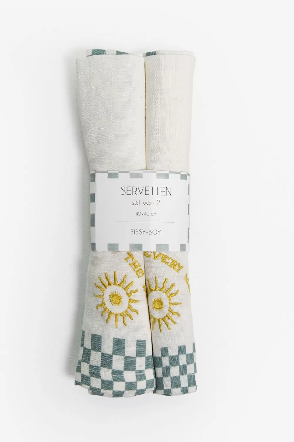 Sissy-Boy Keukentextiel>Set Van 2 Servetten Met Print En Embroidery