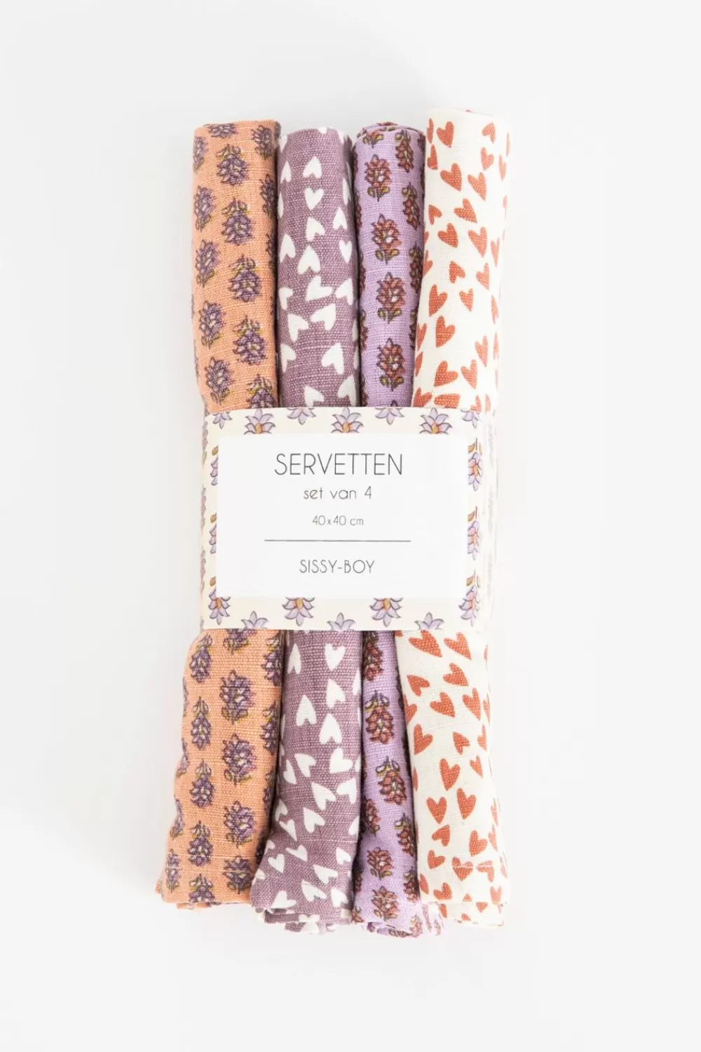 Sissy-Boy Keukentextiel>Set Van 4 Servetten In Color Print