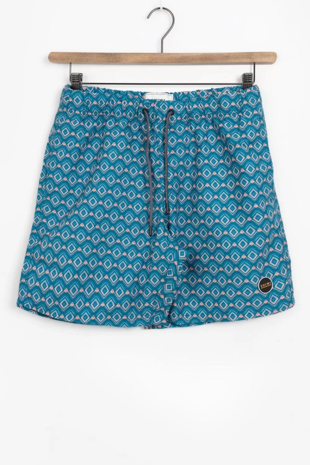 Heren Shiwi Swimwear> Blauwe Zwembroek Met Aztec Print