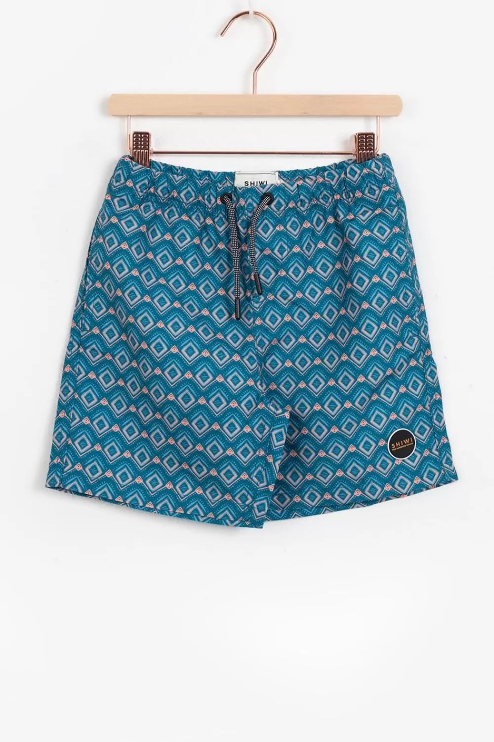 Kids Shiwi Swimwear> Blauwe Zwembroek Met Aztec Print