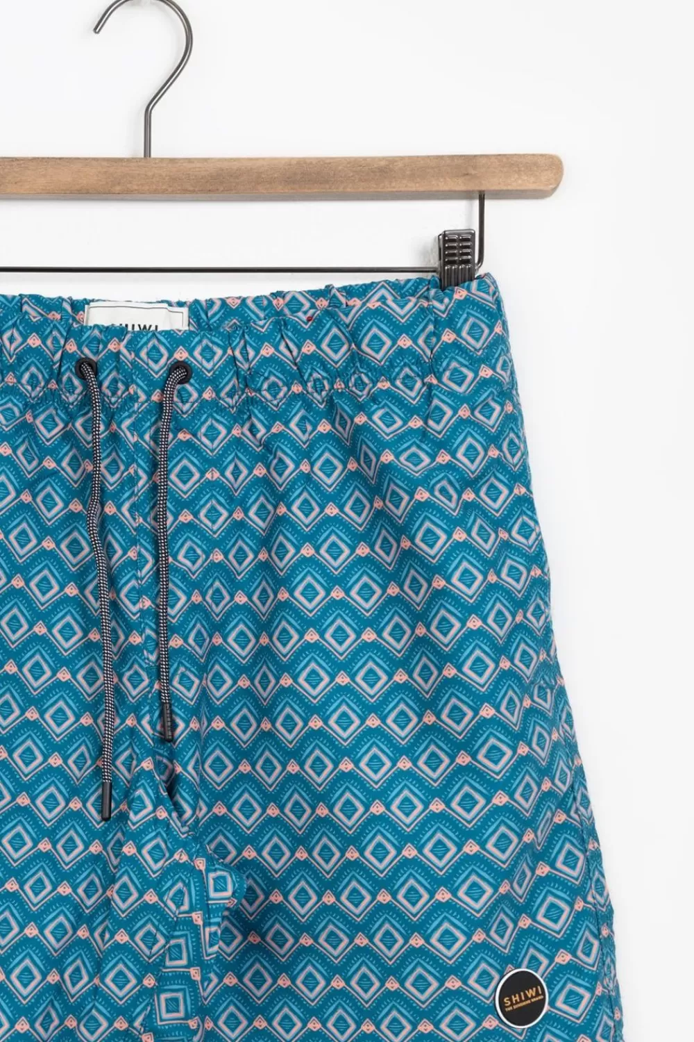 Heren Shiwi Swimwear> Blauwe Zwembroek Met Aztec Print