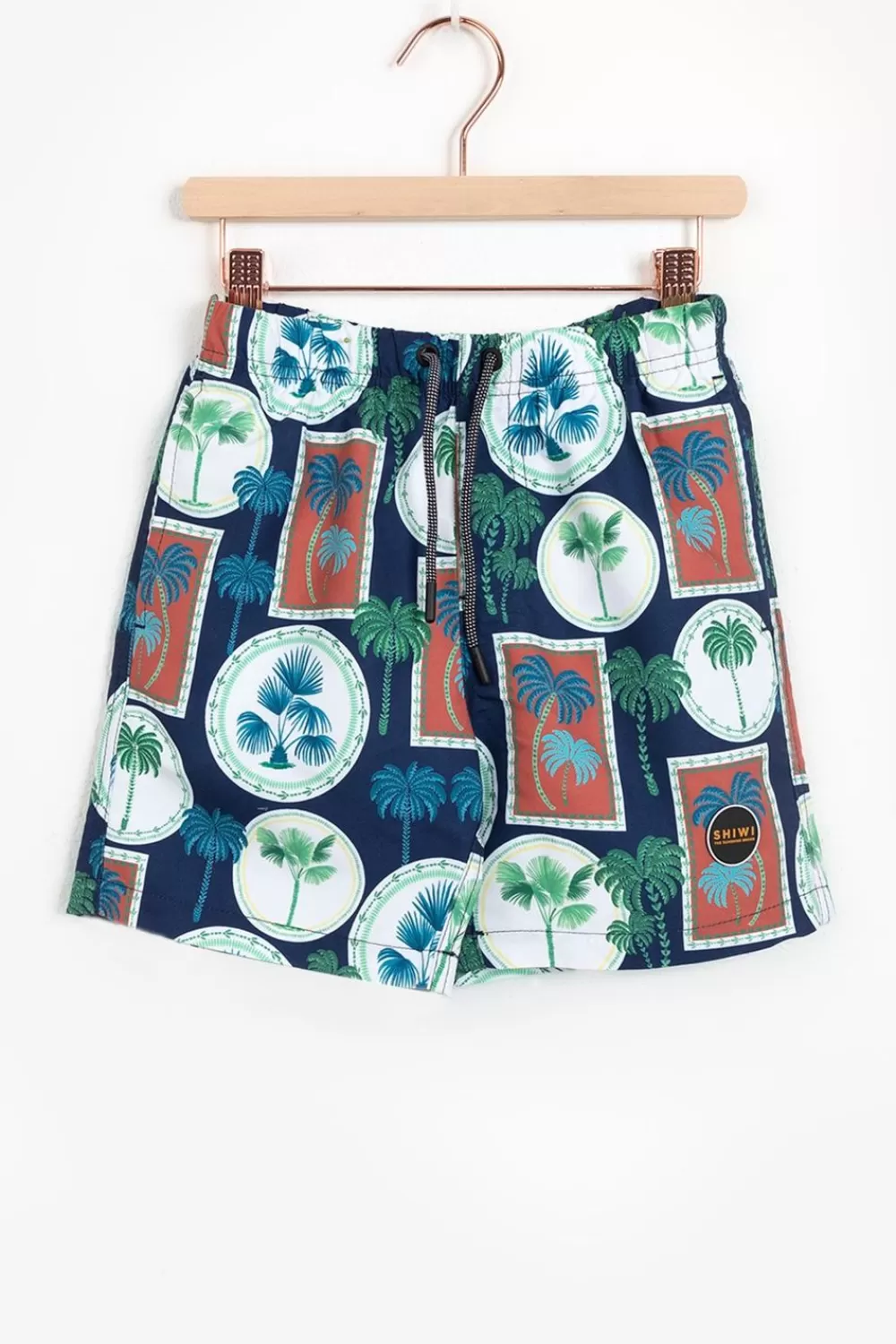 Kids Shiwi Swimwear> Donkerblauwe Zwembroek Palmboom