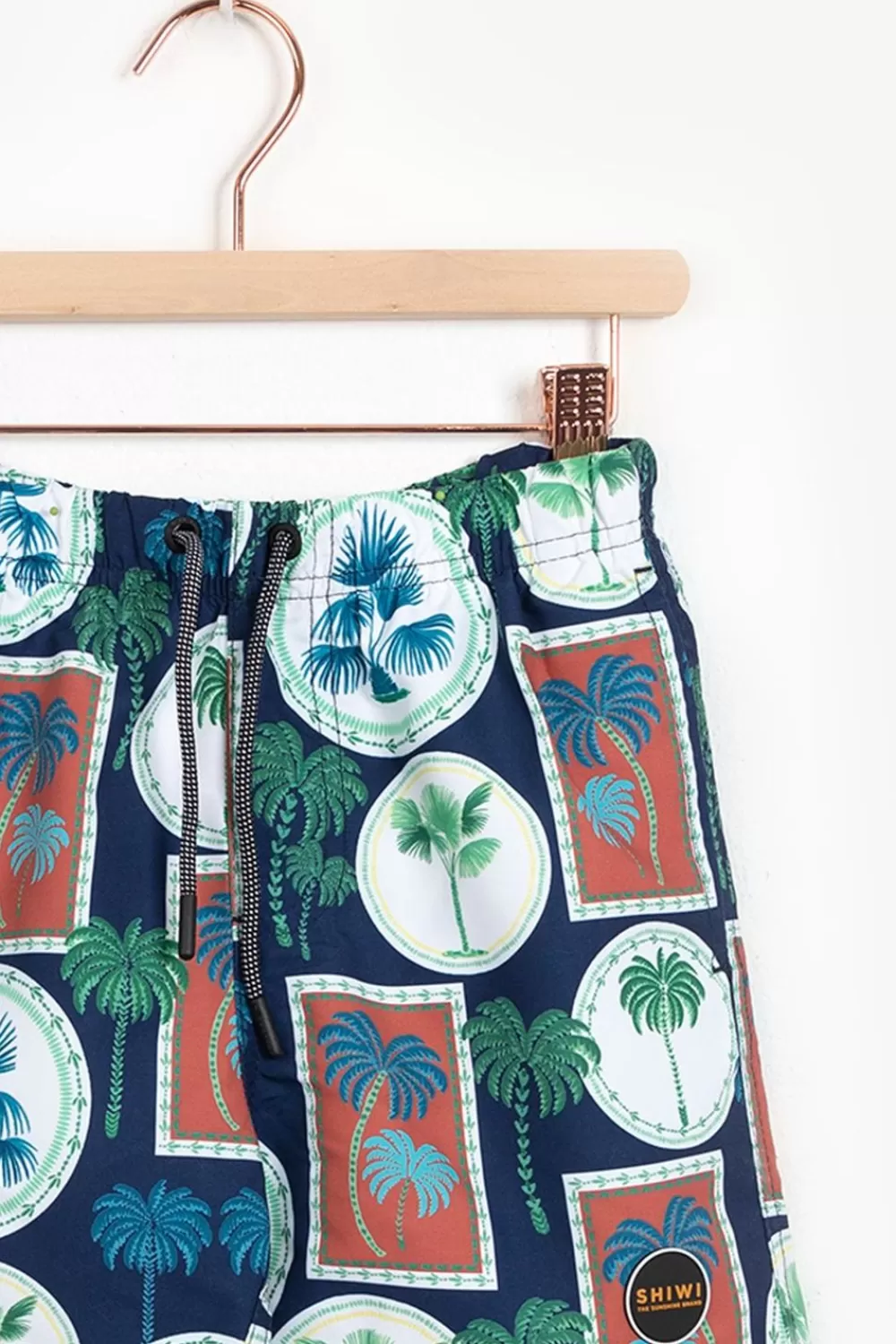 Kids Shiwi Swimwear> Donkerblauwe Zwembroek Palmboom