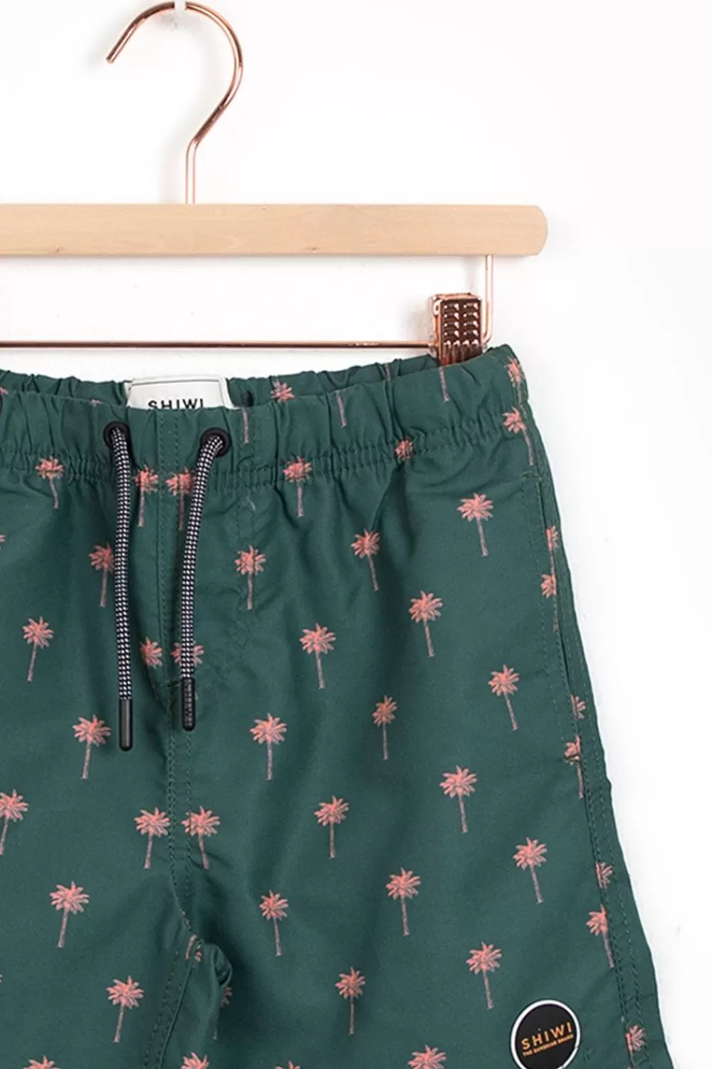 Kids Shiwi Swimwear> Donkergroene Zwembroek Palmboom