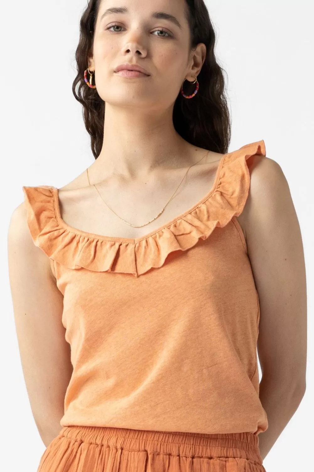 Dames Sissy-Boy T-Shirts En Tops>Singlet Met Ruffles