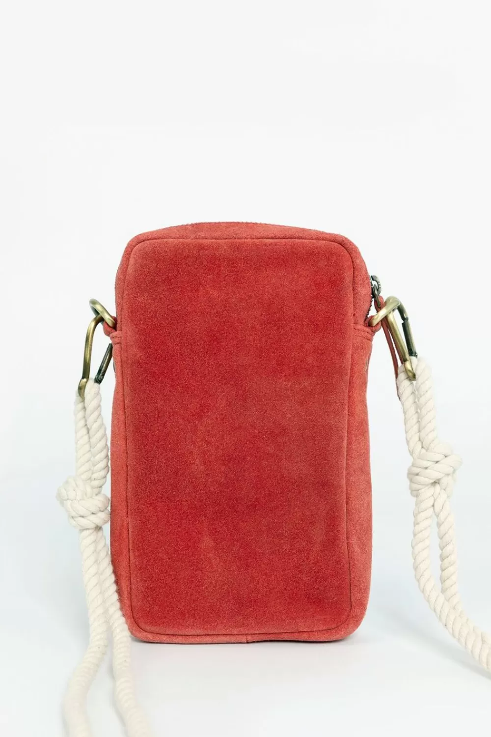 Dames Sissy-Boy Tassen>Suede Crossbody Tasje Met Koord