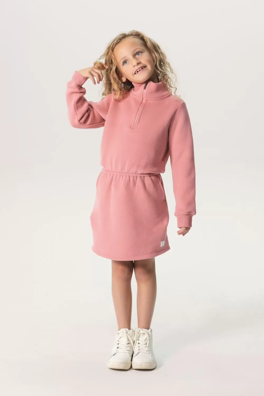 Kids Sissy-Boy Jurken>Sweater Jurk Met Rits En Elastische Taille