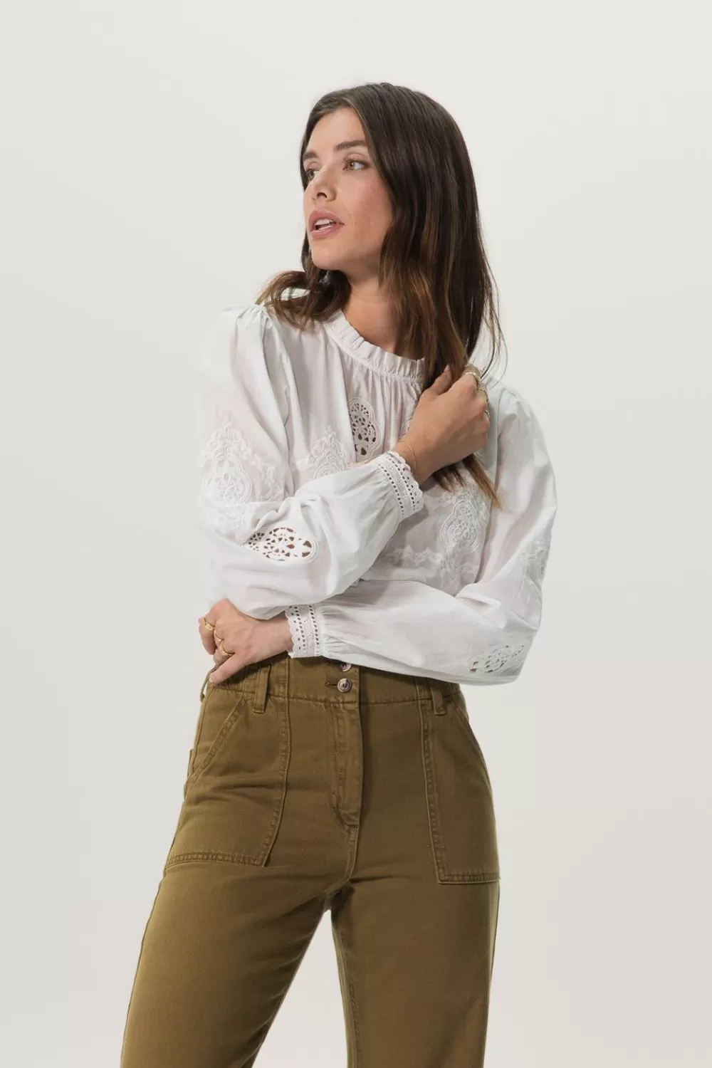 Dames Sissy-Boy Blouses>Te Blouse Met Kanten Details