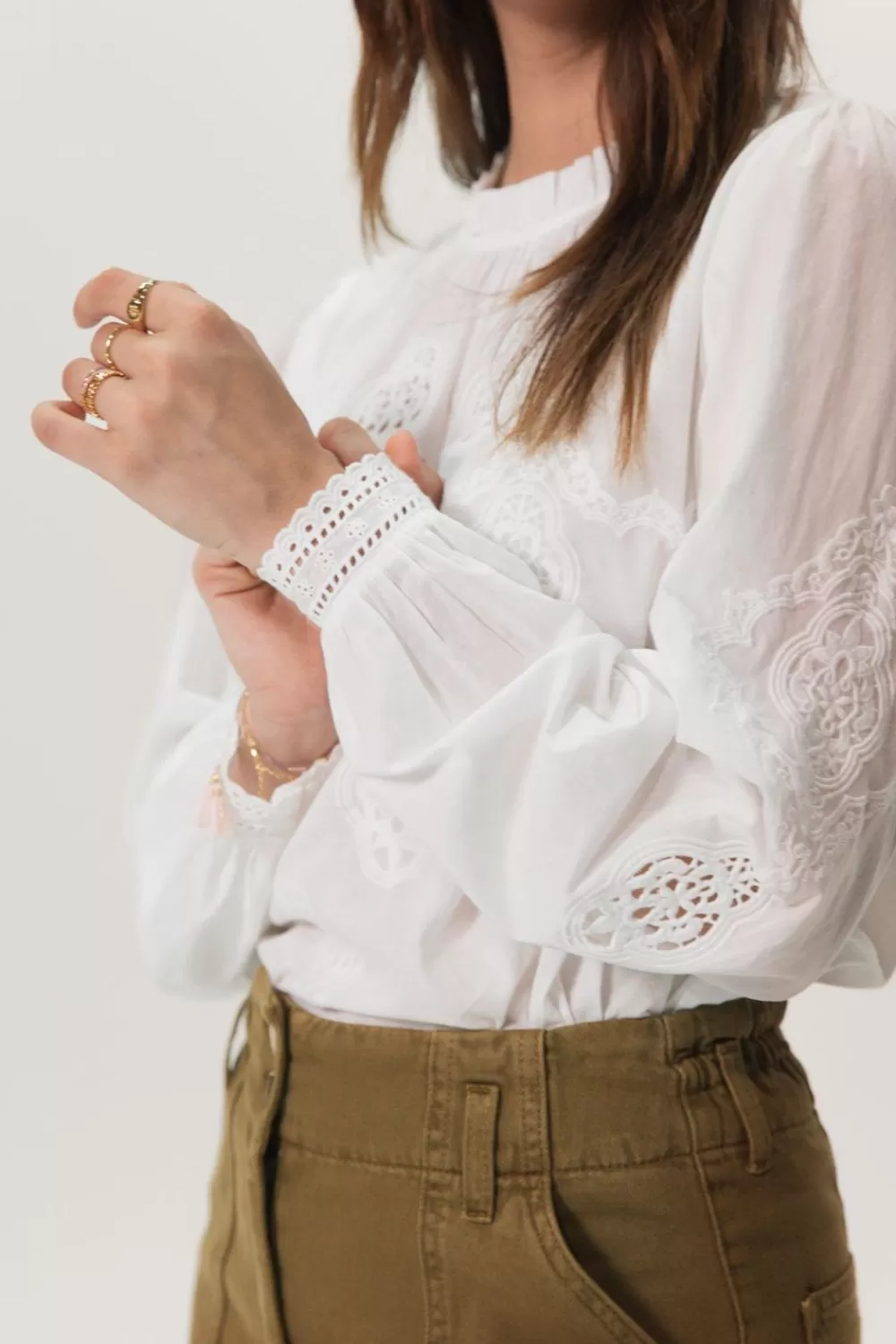 Dames Sissy-Boy Blouses>Te Blouse Met Kanten Details
