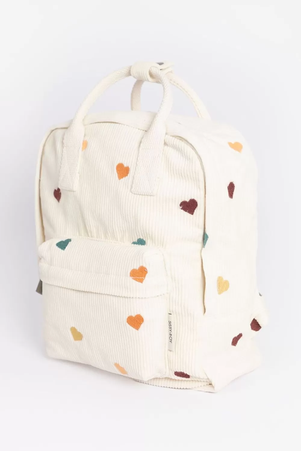 Kids Sissy-Boy Accessoires>Te Corduroy Rugzak Met Hartjes Embroidery