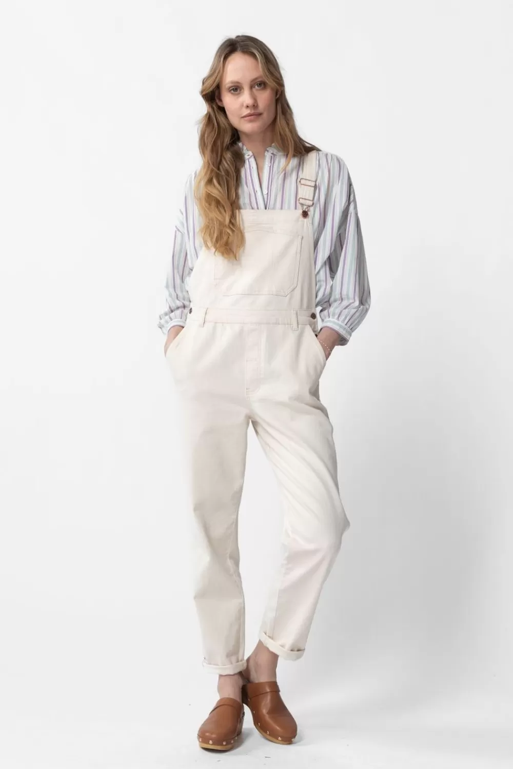 Dames Sissy-Boy Broeken>Te Denim Tuinbroek Met Knopen