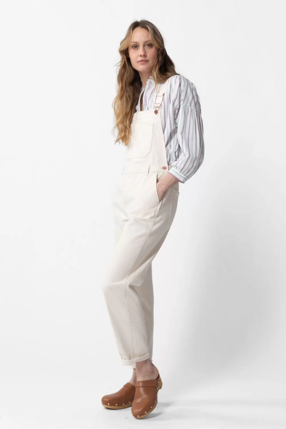 Dames Sissy-Boy Broeken>Te Denim Tuinbroek Met Knopen