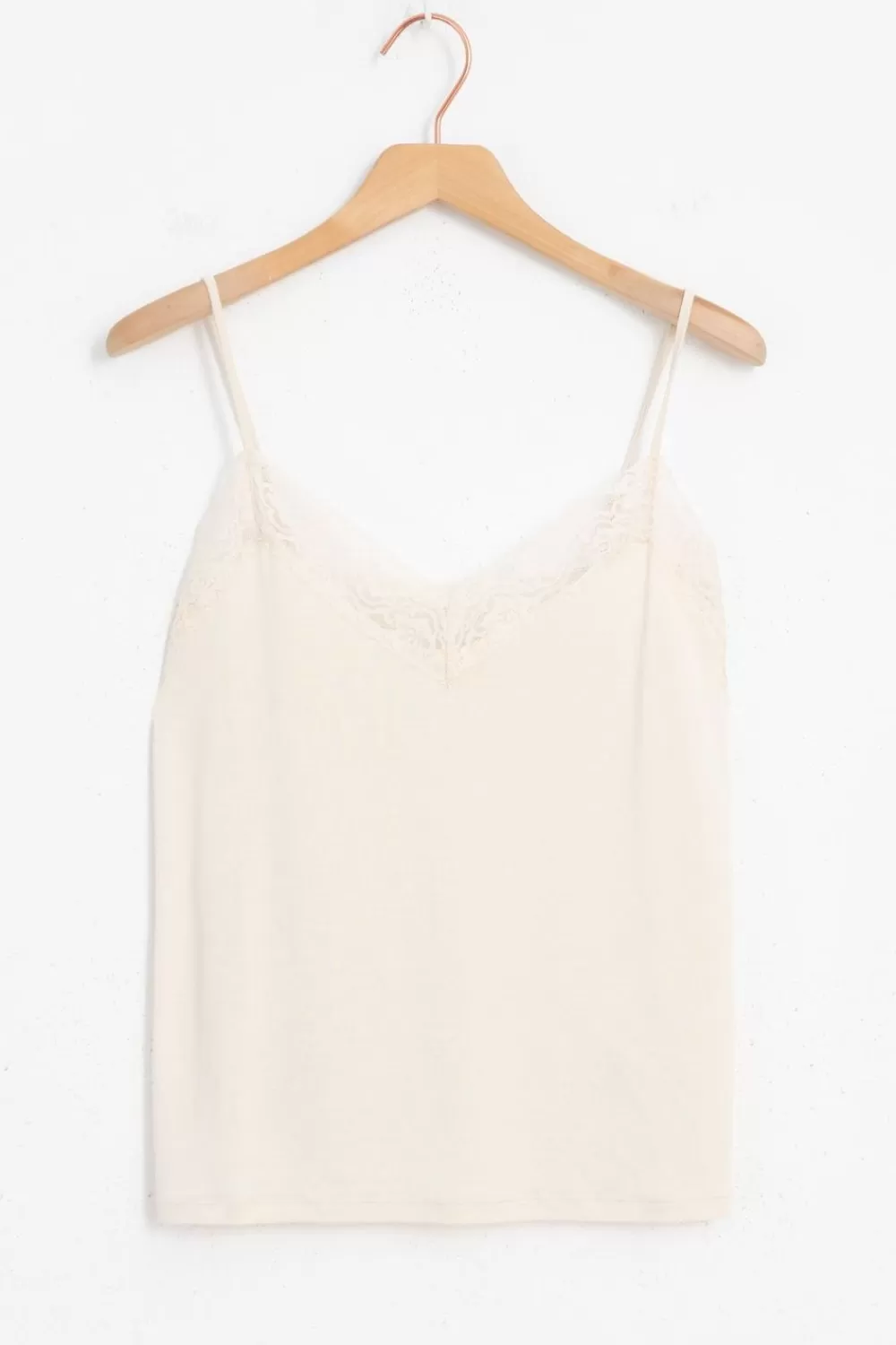 Dames Sissy-Boy T-Shirts En Tops>Te Singlet Met Kanten Details