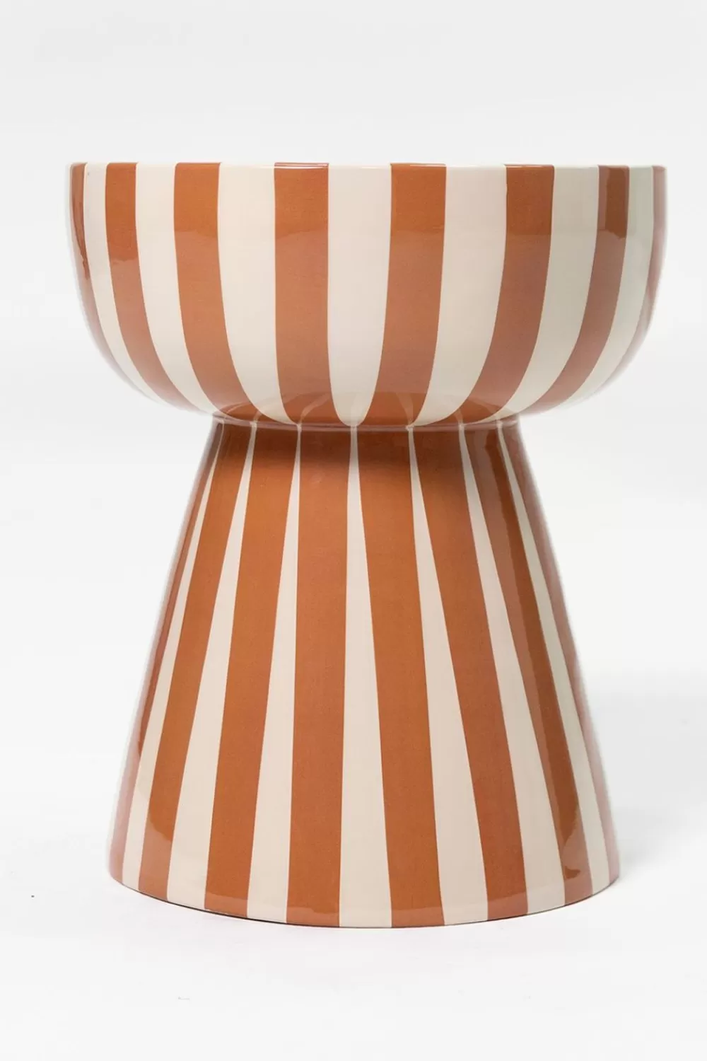 Sissy-Boy Tafels En Bijzettafels>Terracotta Gestreepte Mushroom Bijzettafel