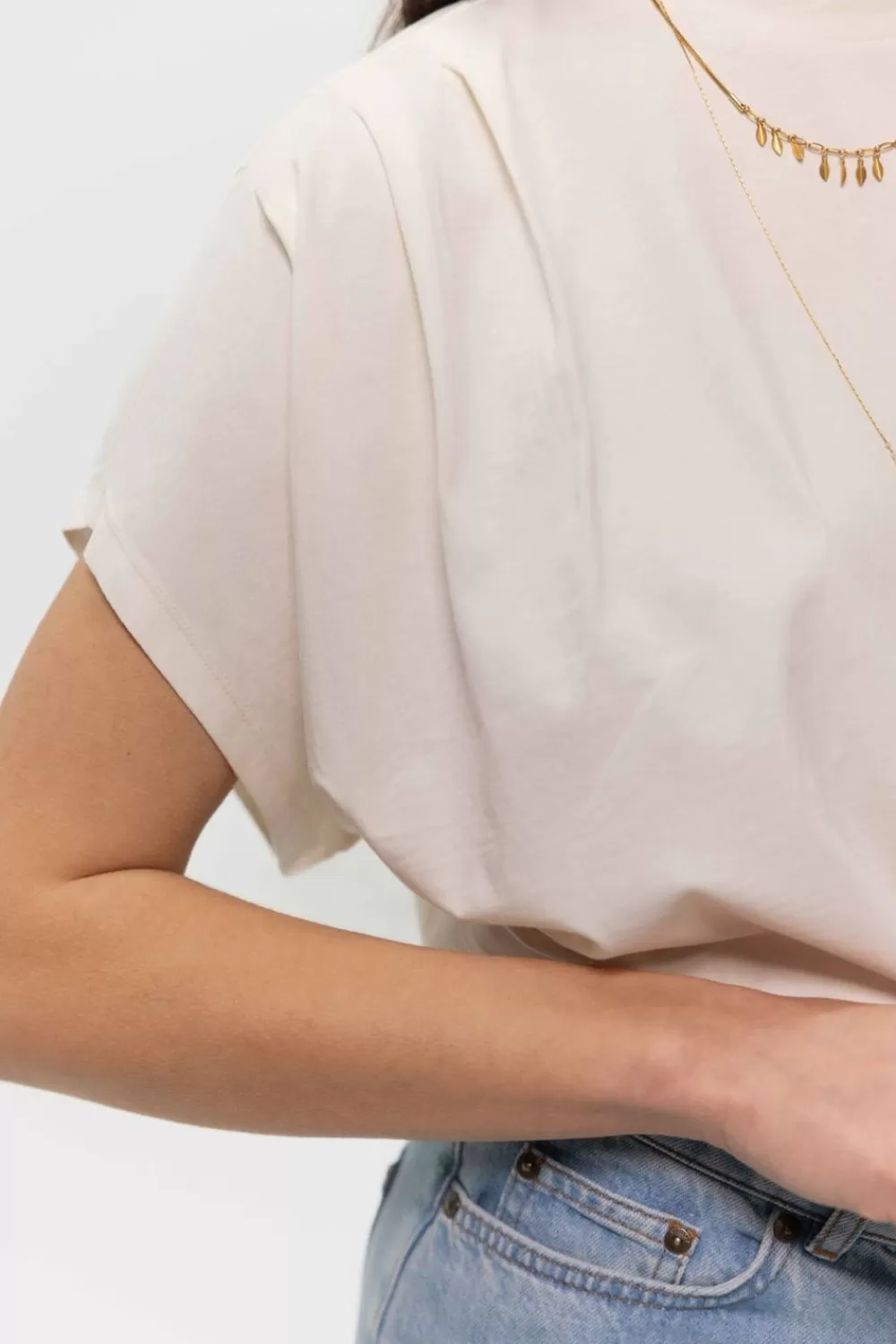 Dames Sissy-Boy T-Shirts En Tops>T-Shirt Met Geplooide Details