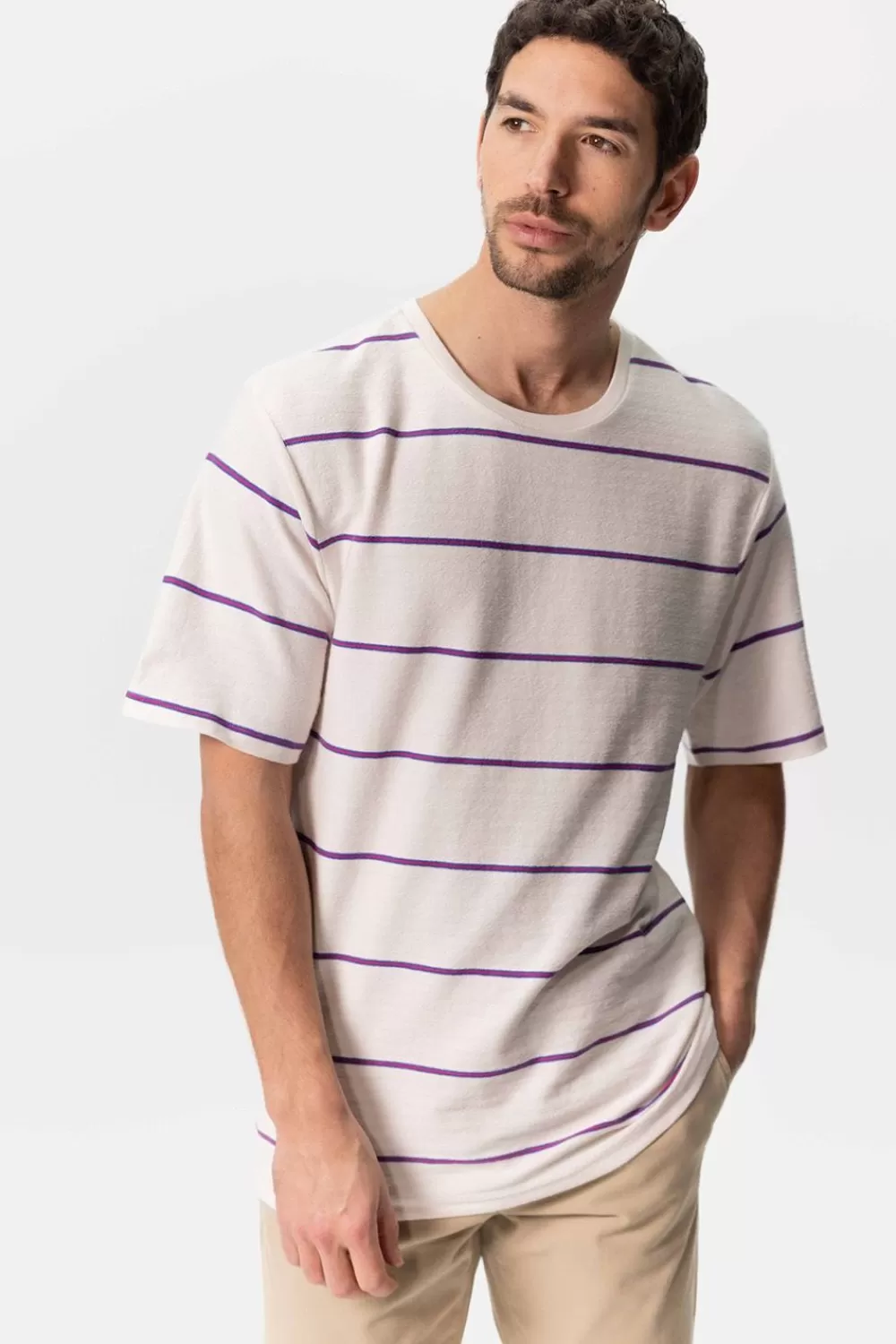 Heren Sissy-Boy T-Shirts>T-Shirt Met Smalle Streep