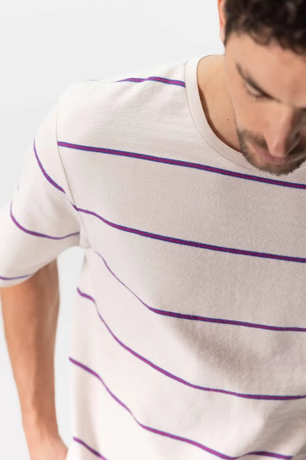Heren Sissy-Boy T-Shirts>T-Shirt Met Smalle Streep