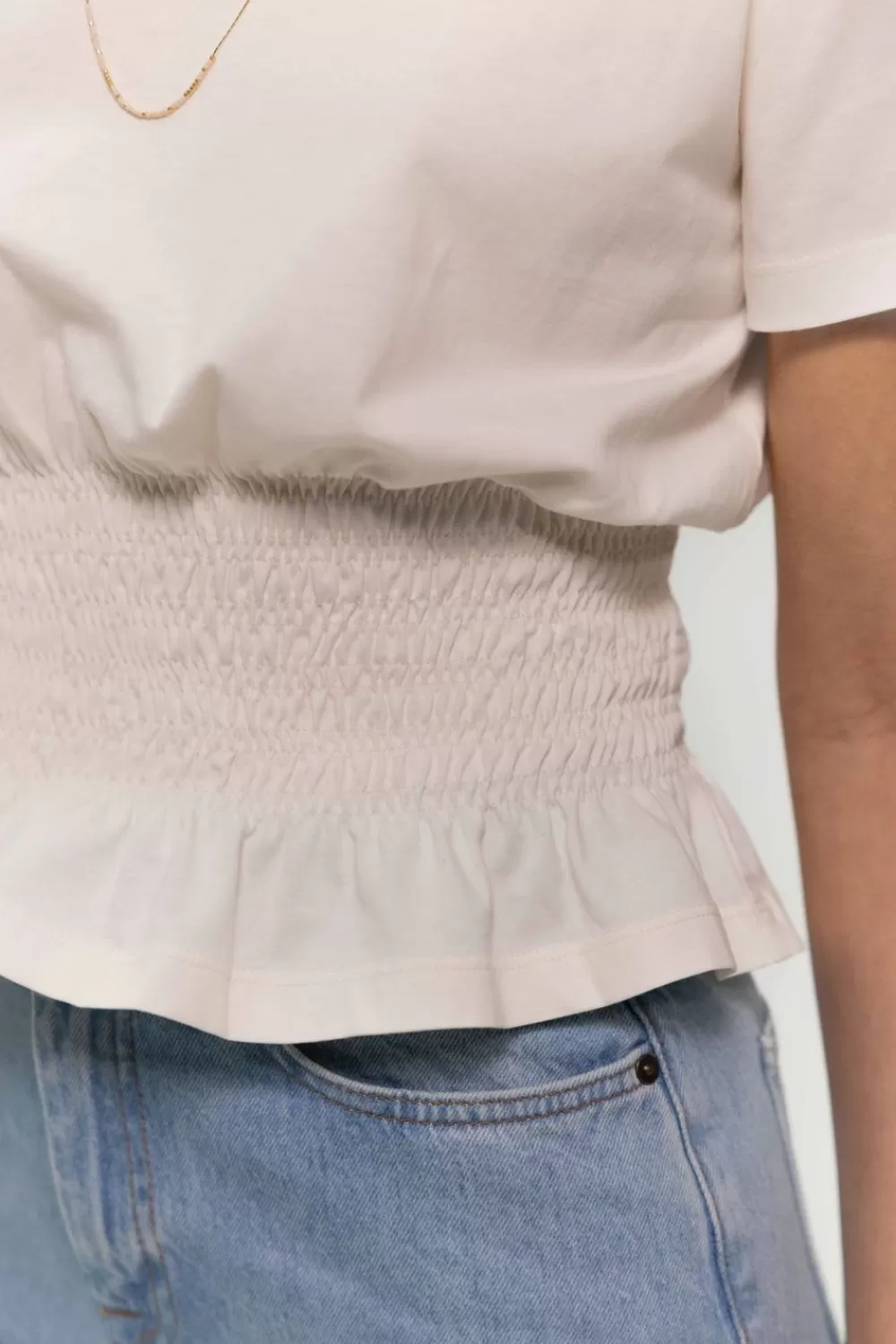Dames Sissy-Boy T-Shirts En Tops>T-Shirt Met Smock Details