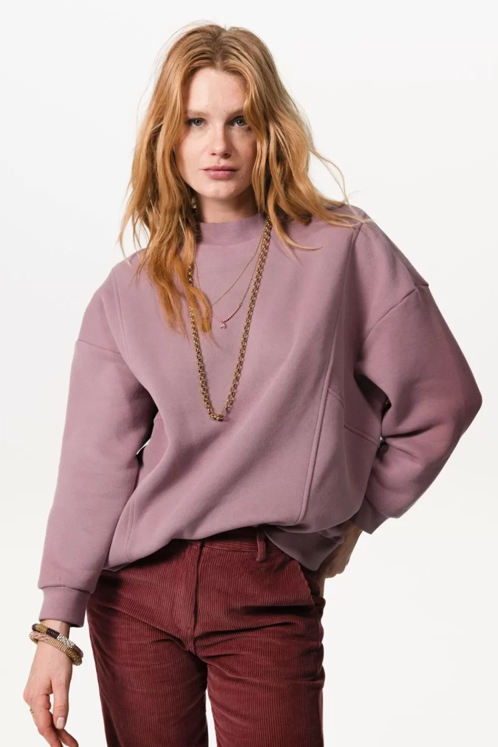 Dames Sissy-Boy Truien En Vesten>Vergrijsd Paarse Oversized Sweater