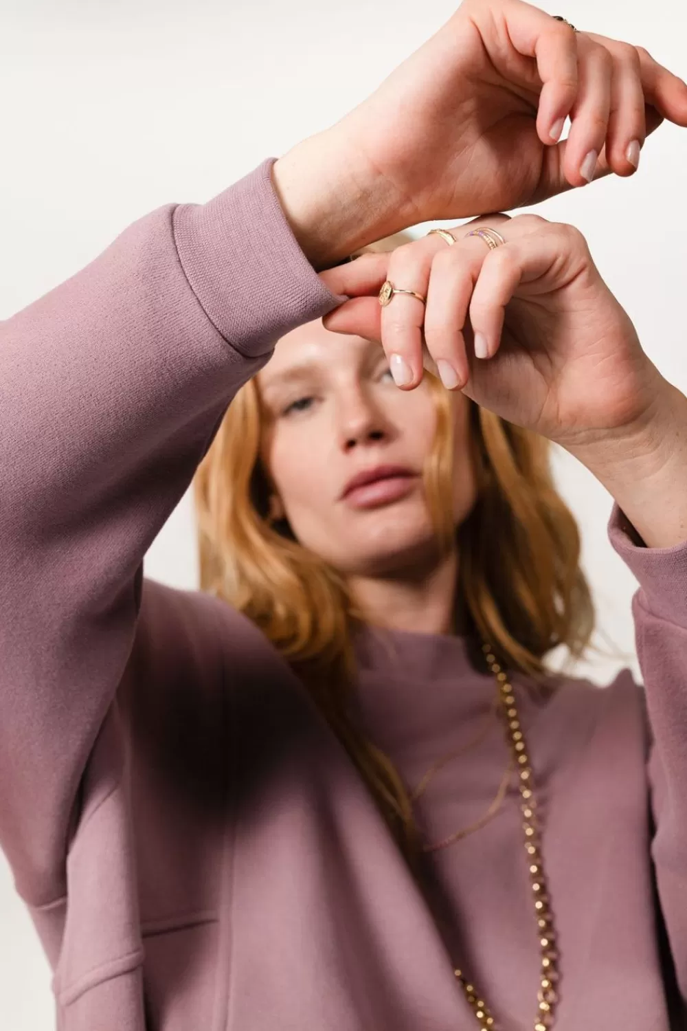 Dames Sissy-Boy Truien En Vesten>Vergrijsd Paarse Oversized Sweater